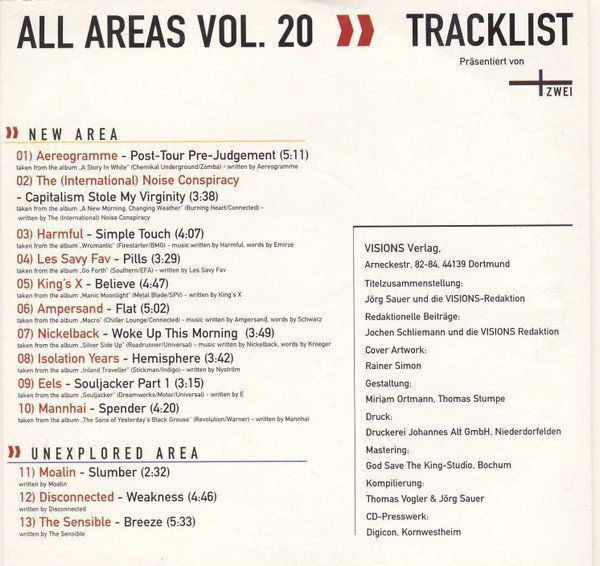 CD: All Areas Vol. 20 F15 – Usato da Sessa venduto da fraenklishop 1