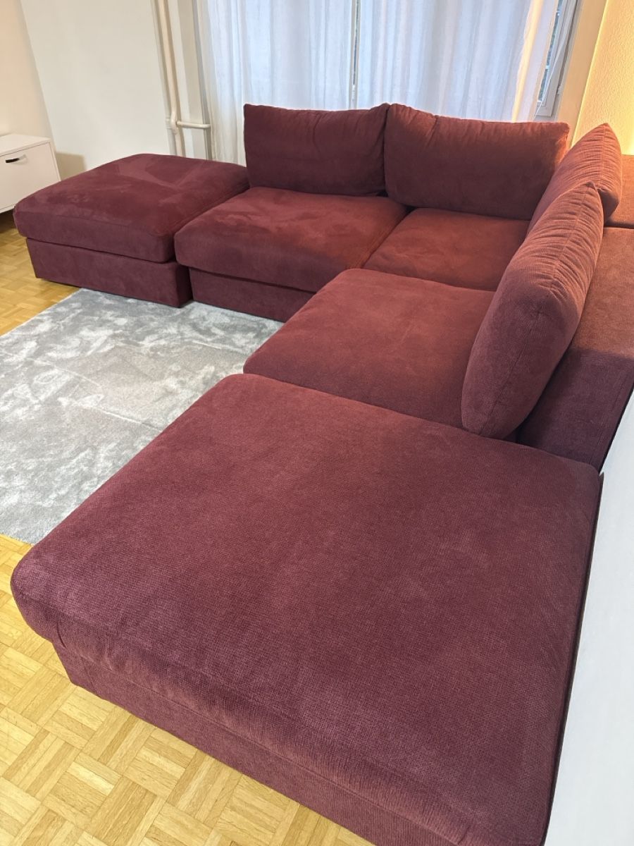 Divani: Ecksofa farbe weinrot  – Usato da Zürich venduto da Doriga 1