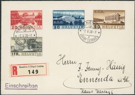 1938 - Völkerbund SDN + Arbeitsamt BIT- Ersttagsbrief FDC ET