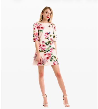 DOLCE & GABBANA MINIKLEID MIT FLORALEM MUSTER