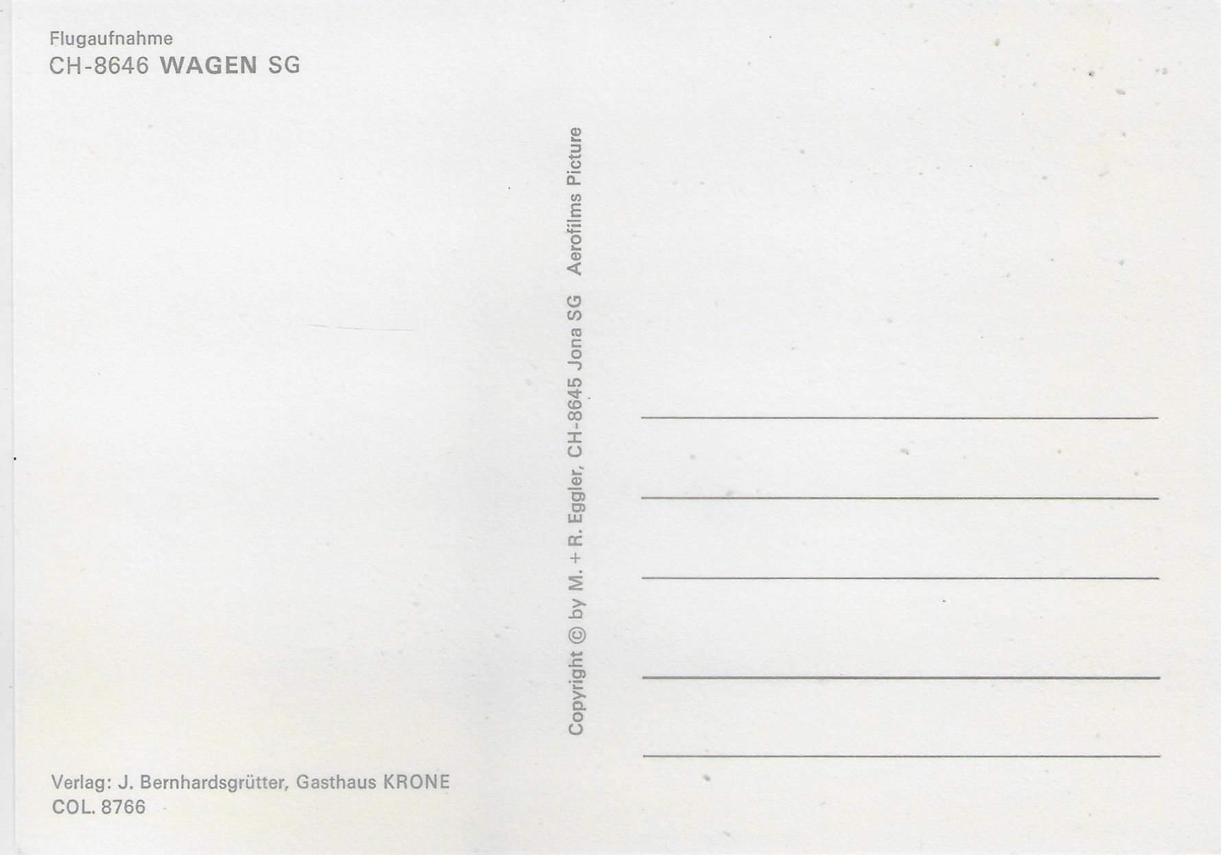 Cartoline postali: Flugaufnahme Wagen SG – Antico da Ettingen venduto da Kartenplanet 1