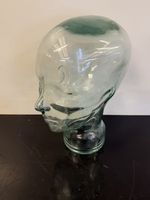 Tête de mannequin en verre, présentoir
