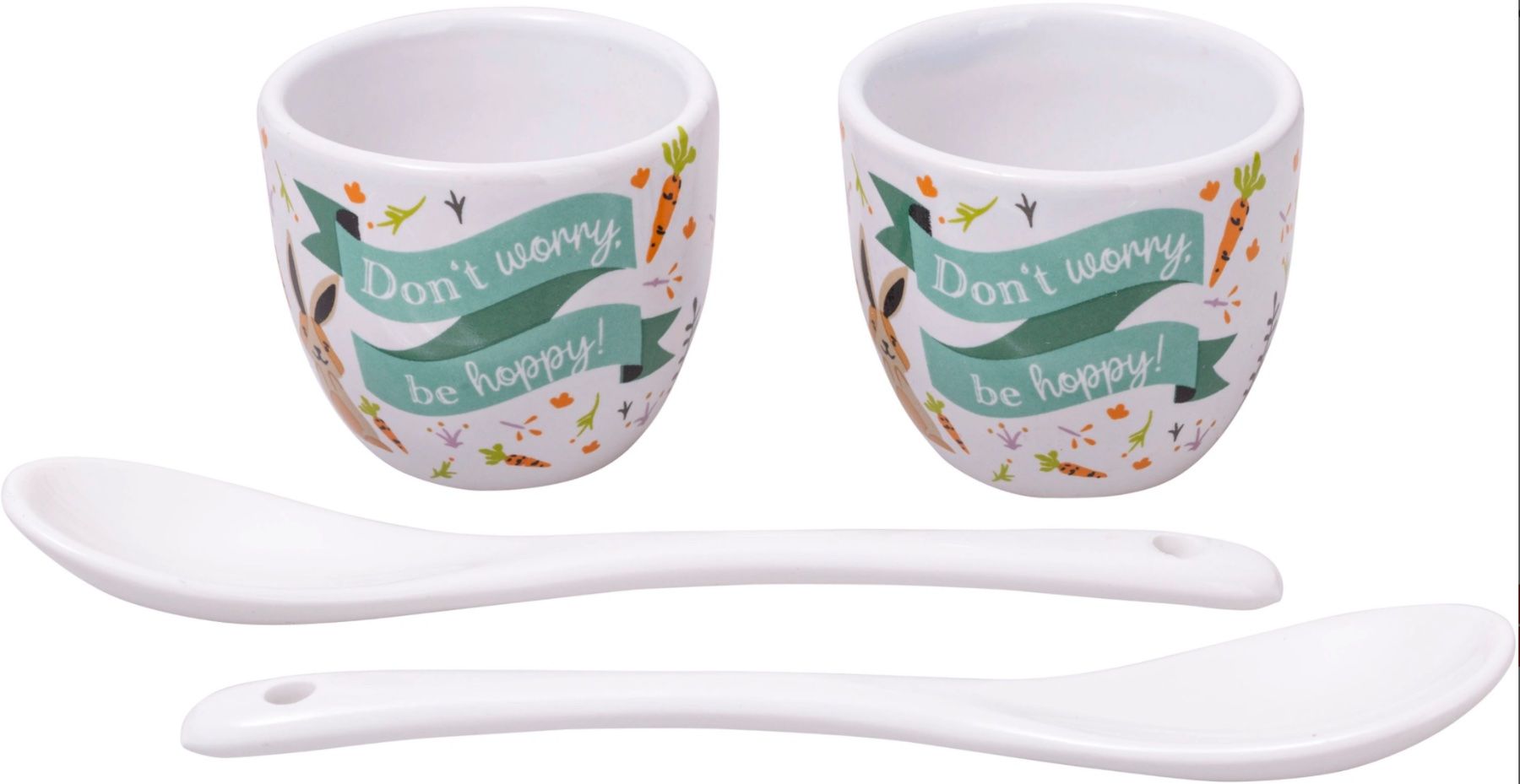 Altre Stoviglie: Geschenkset "Eierbecher & Löffel" 4-teilig – Nuovo e nell'imballaggio originale da Wagenhausen venduto da Svema