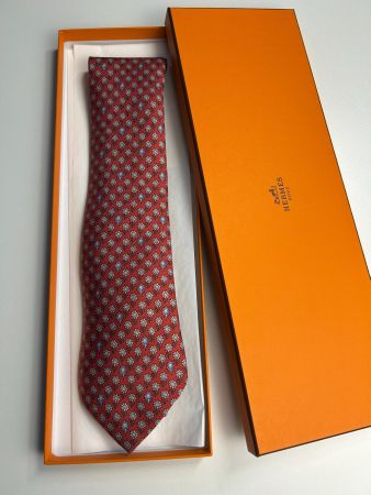 Hermès Blumen Krawatte