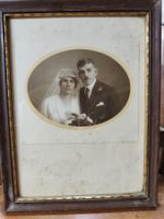 Ancienne photo de mariage encadrée - Nostalgie ✨