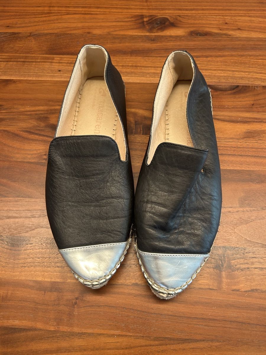 Scarpe da donna: Schwarze Espadrilles Gr. 41 Lederschuhe Elegant – Usato da Dübendorf venduto da mimamedusa