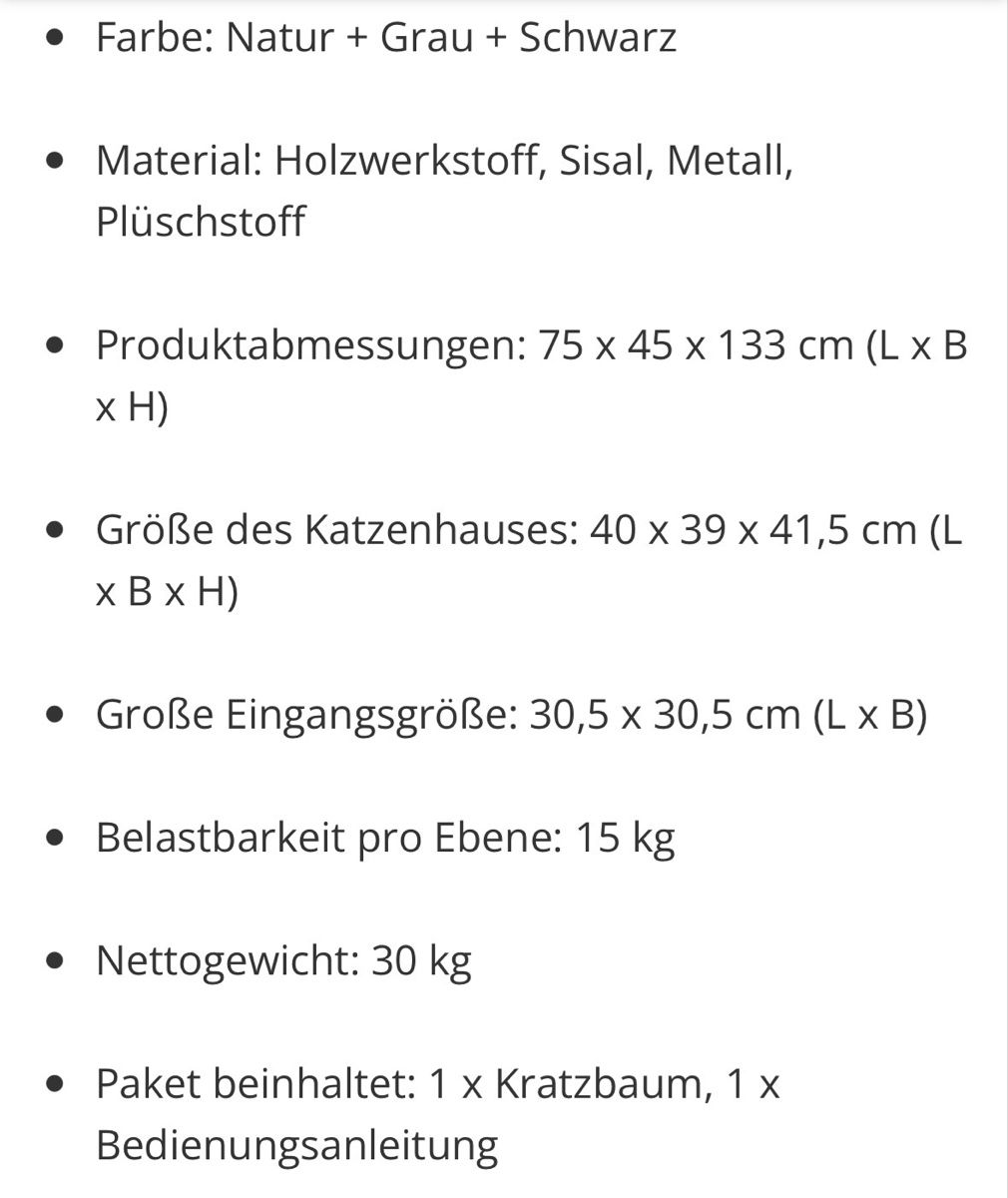 Katzenbaum - Kratzbaum: Katzenbaum Northix – Neu und originalverpackt aus Wolfwil von Meilaenderli 1