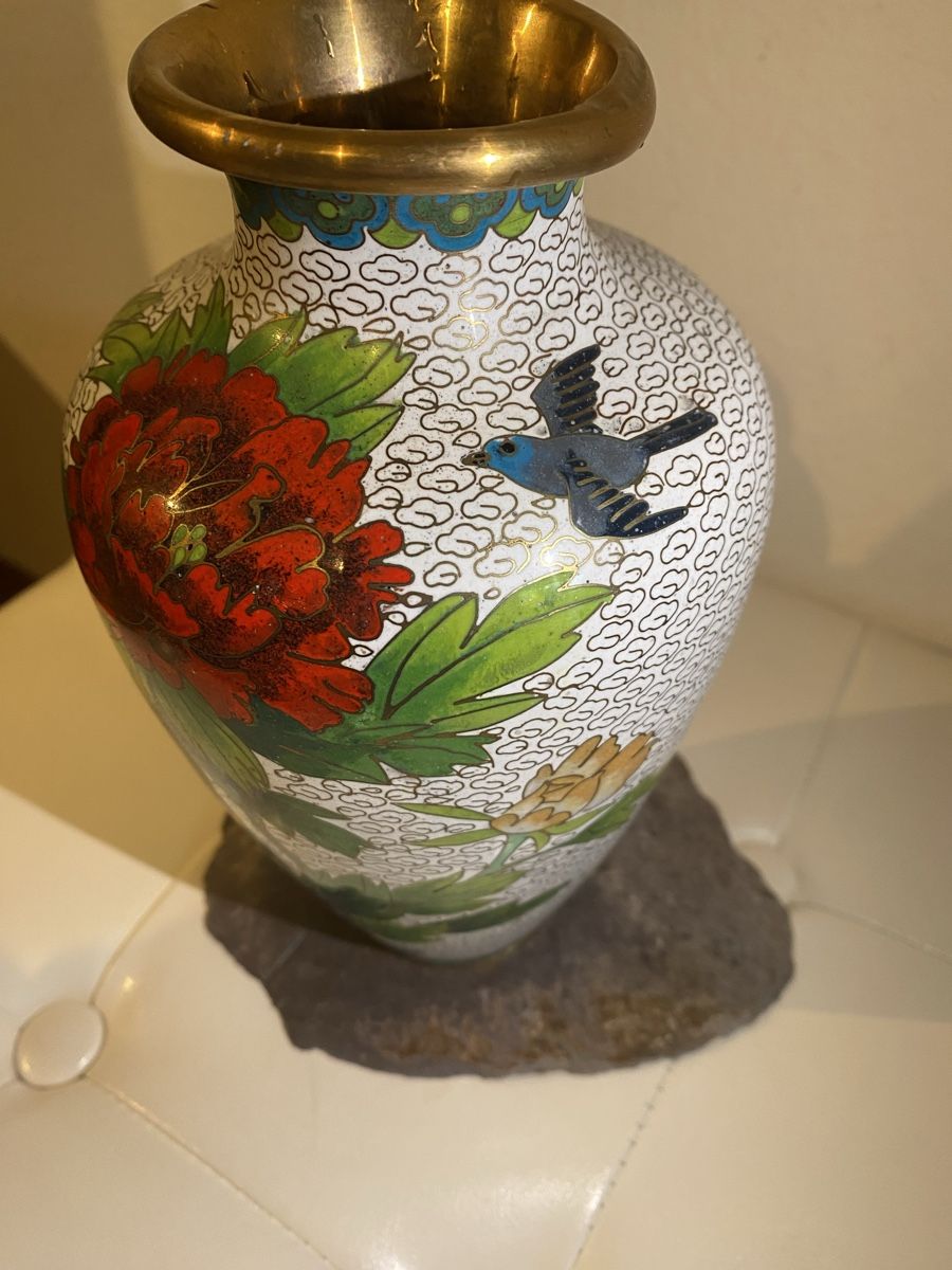 Vasen & Gefässe: Wunderschöne Cloisonné Vase mit Blumenmuster, Vintage – Neu (gemäss Beschreibung) aus Männedorf von Maru83 1