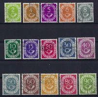1951 Posthorn-Serie der Deutschen Bundespost gest.