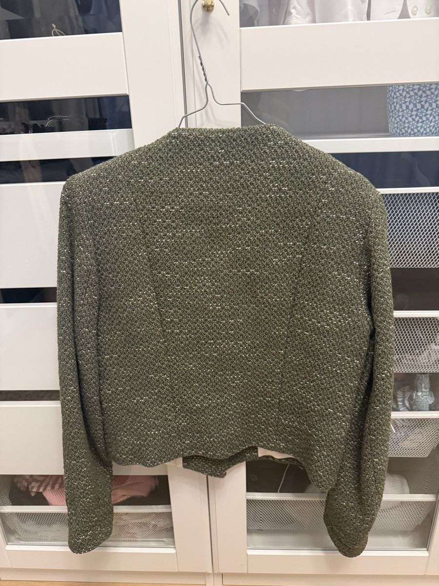 Sandro Giacche: Sandro Paris Tweed Jacke, Gr. 36, Khaki – Nuovo (secondo la descrizione) da Uitikon Waldegg venduto da SIMI086 4