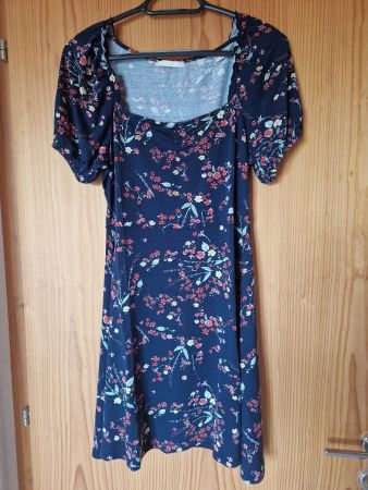 Esprit Jersey-Minikleid dunkelblau geblümt, Gr. L