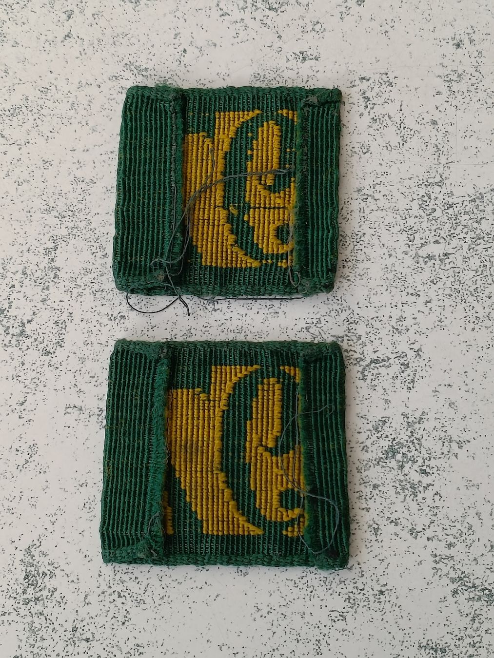 Schweizer Armee Uniformi: Ein paar alte Stoff Batten / Battr. 97 – Usato da Brugg AG venduto da Ente015 1