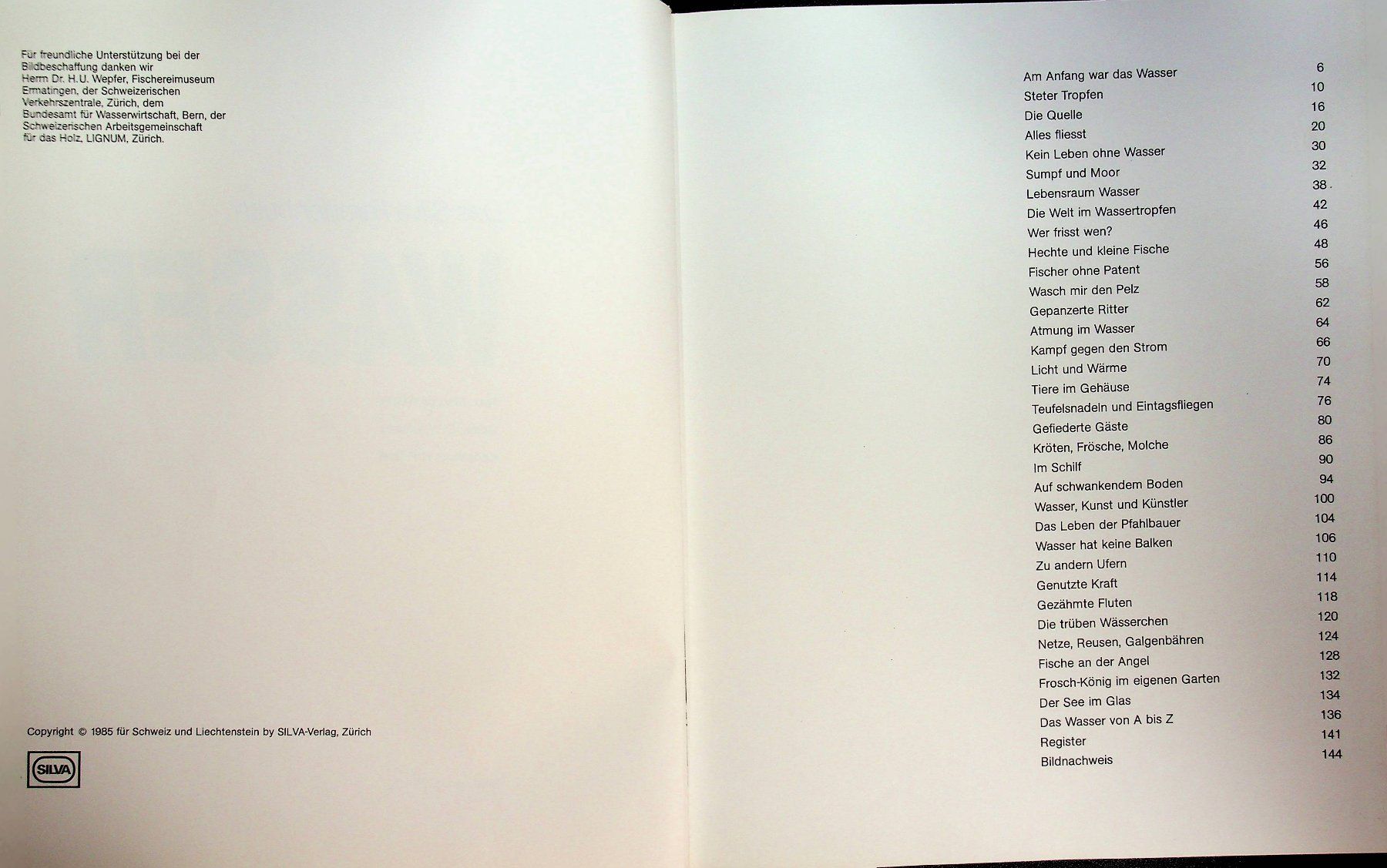 Bücher: Das  Silva Familienbuch Wasser EA 1985 – Gebraucht aus Reitnau von Zaomir 3