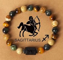 TIERKREISZEICHEN ARMBAND AUS PERLEN  *SCHÜTZE* NEU
