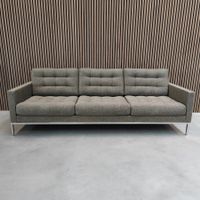 Florence Knoll Sofa – Stoff Grau (Neu)