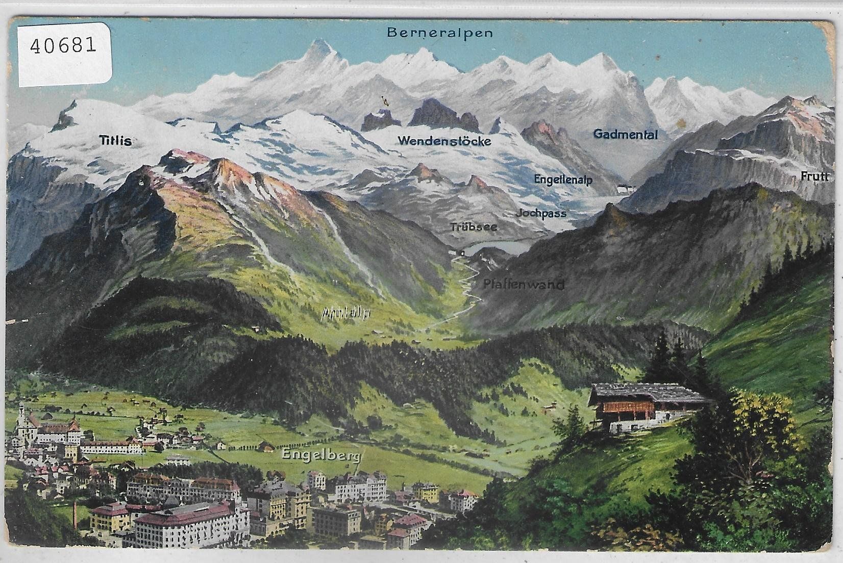 Cartoline postali: Panorama Engelberg - Litho – Usato da Ettingen venduto da Kartenplanet