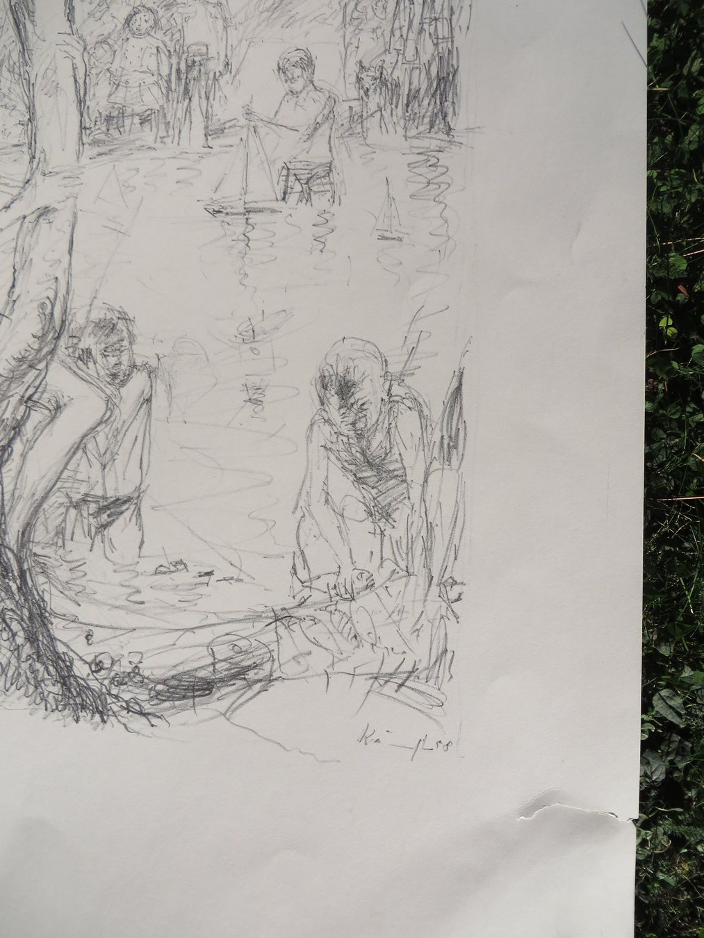 Tableaux: Maxd Kämpf original grosse Bleistiftzeichnung – D'occasion à Bad Ragaz par FutureZ 4