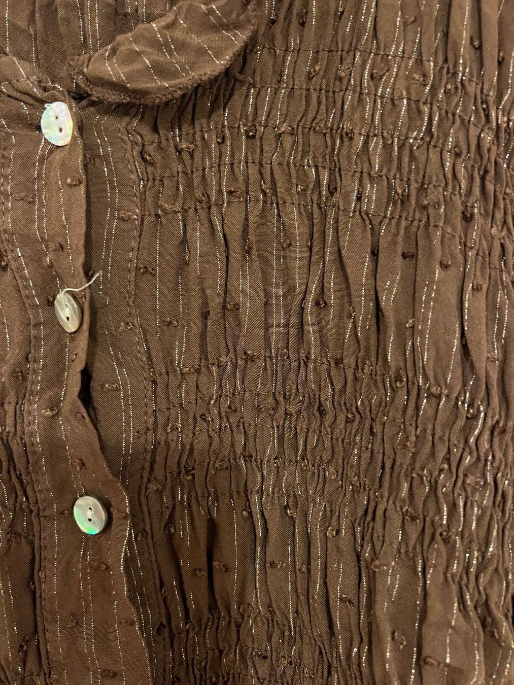 Blusen: braune Bluse mit Glitzer – Gebraucht aus Erlenbach von paulina.rad 2