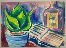 Aromen der Freude, Stilleben Aquarell Gemälde von Cosmo.C