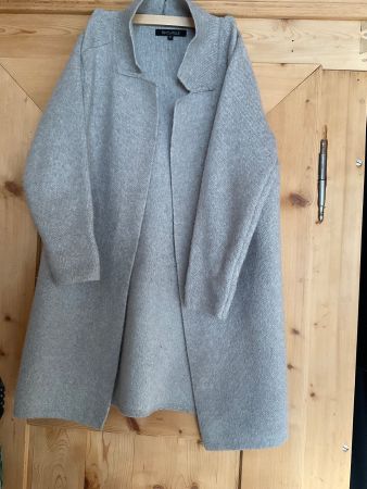 RINO PELLE STRICKJACKE STRICKMANTEL XL GRAU