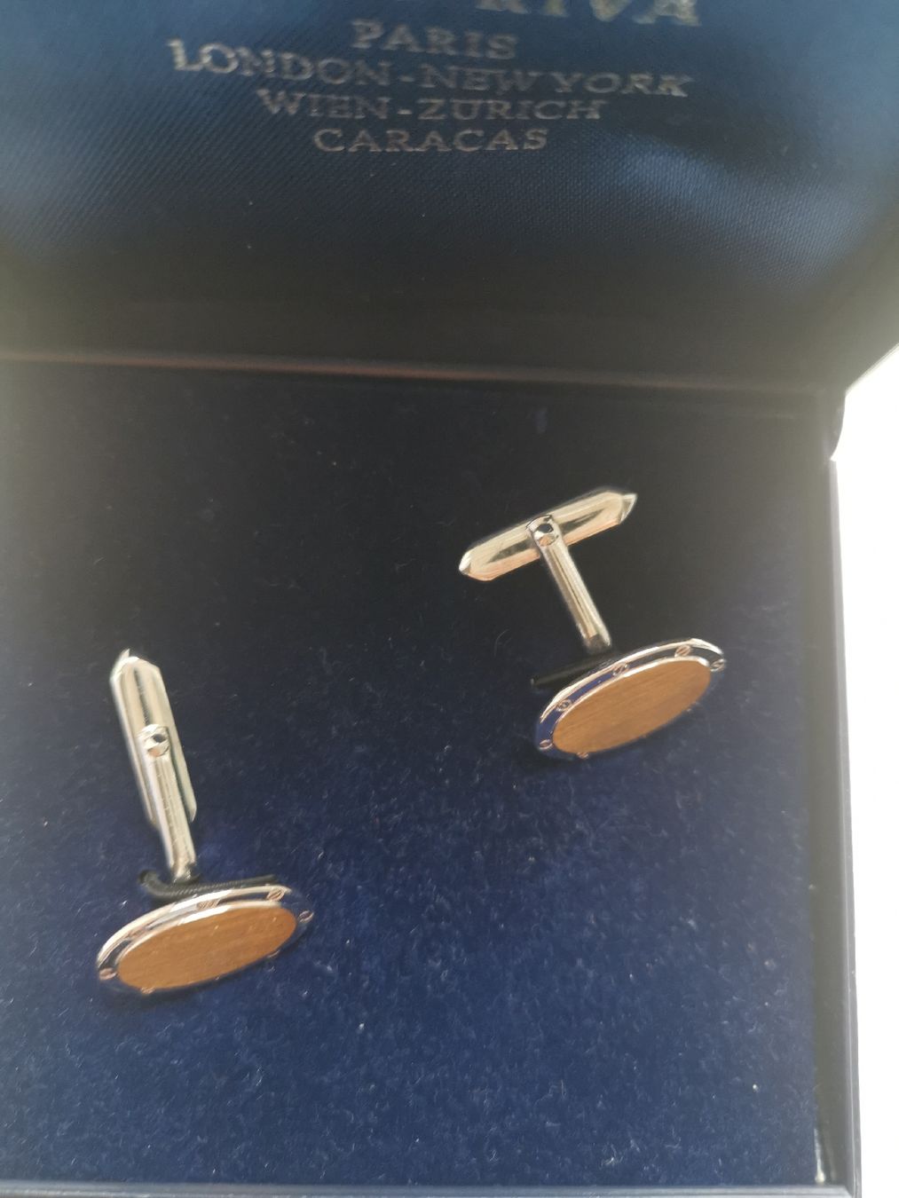 Manschettenknöpfe: Boutons de manchette Nino Riva – Neu und originalverpackt aus Biel/Bienne von Edi5Roli3 3