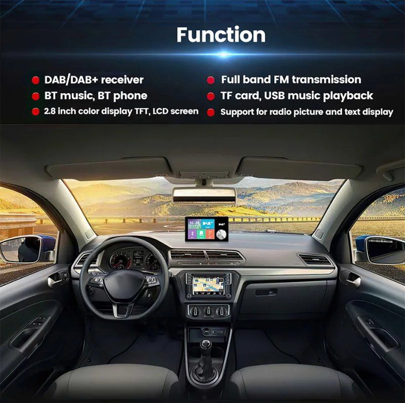 Radio: 2.8" Farbdisplay DAB+ Empfänger, AUX, BT, UDISK, TF, FM – Nuovo e nell'imballaggio originale da Malans GR venduto da BUYBEST-Schweiz 6