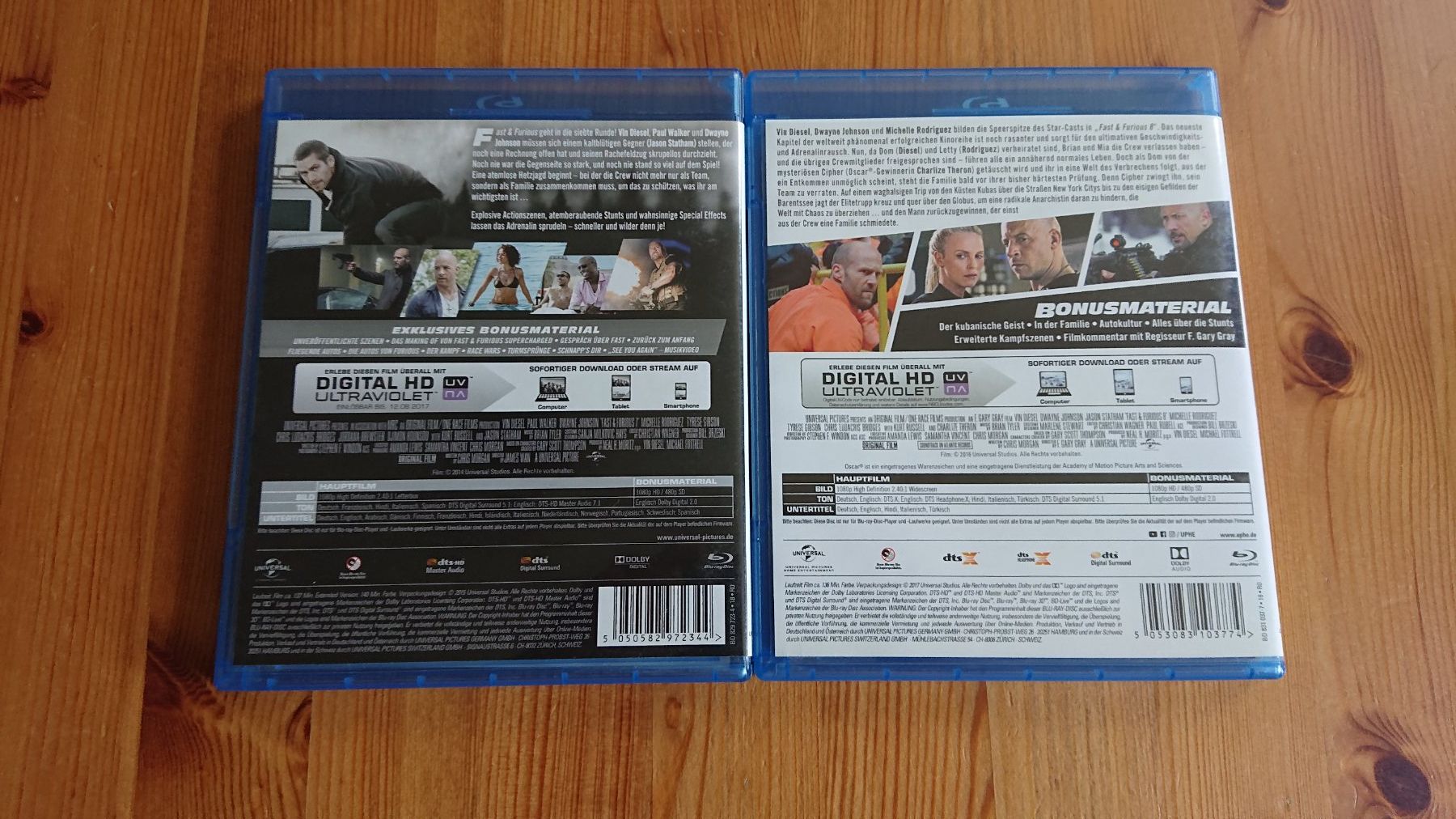 Tous les DVDs: FAST & FURIOUS 4 bis 8 auf Blu-Ray – D'occasion à Wilderswil par Exebub 4