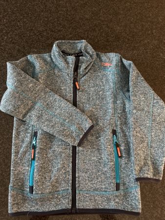 CMP Strickfleecejacke blau meliert gebrauchter Zustand