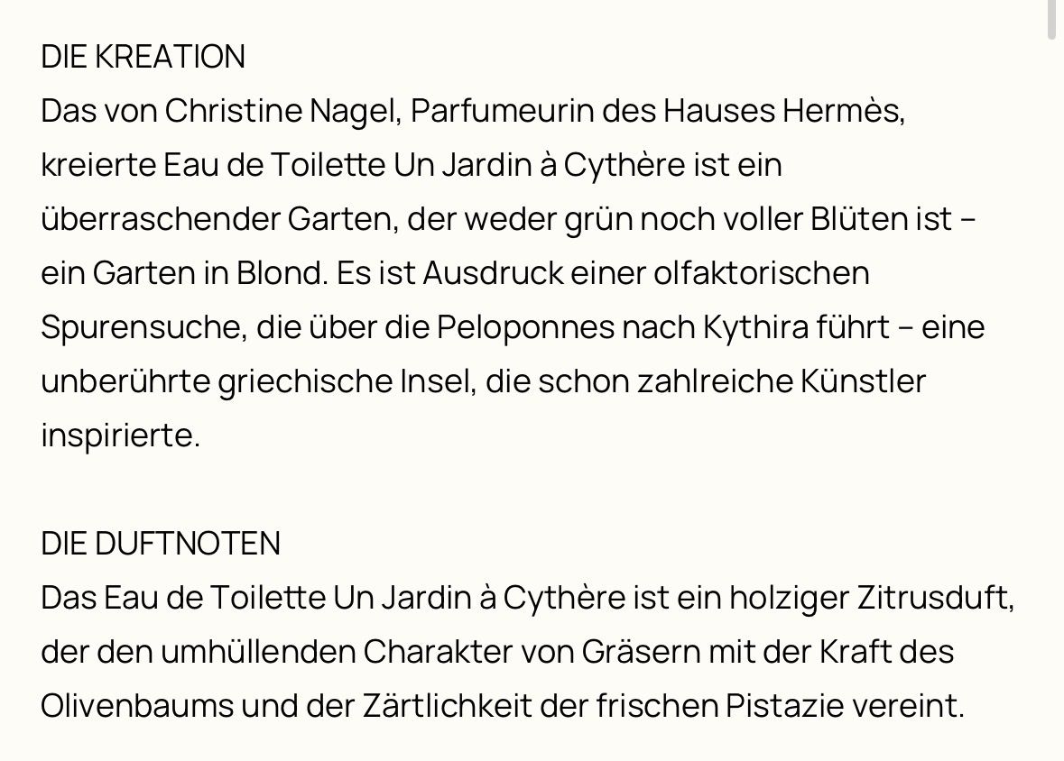 Hermès Profumi & Eau de Toilette: HERMÈS Jardin à Cythère 7,5ml plus zwei gratis Proben – Nuovo e nell'imballaggio originale da Steffisburg venduto da ThymusVulgaris 3
