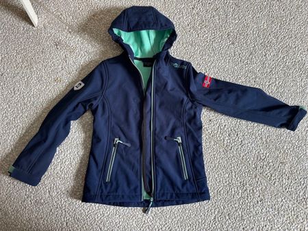 Trollkids Softshell Jacket Navy Size 128 Windprotect