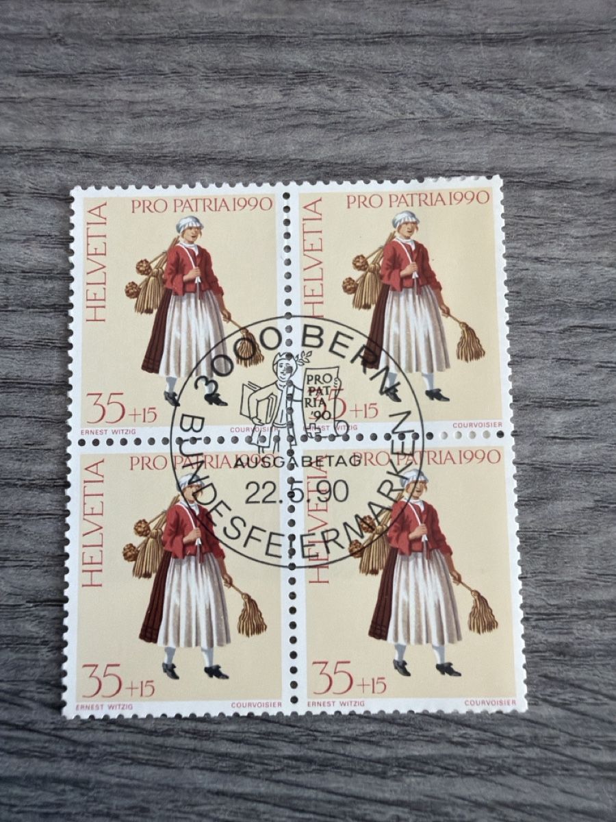 Tutti i francobolli: Briefmarkenblock Pro Patria 1990, 4er Block, gestempelt – Nuovo (secondo la descrizione) da Tafers venduto da nicole.ts