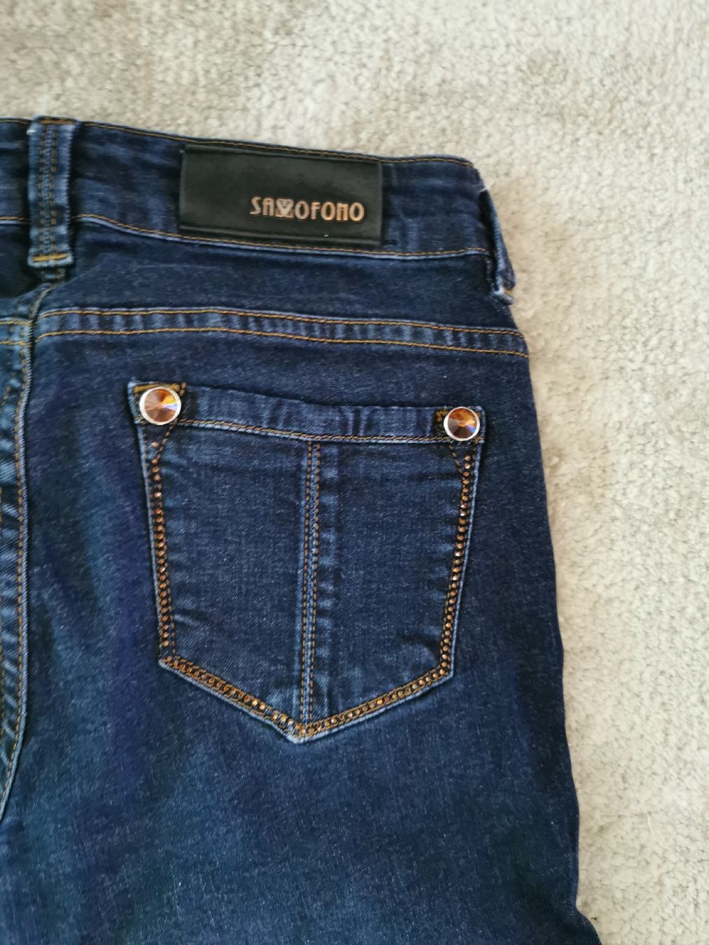 Jeans: Jeans SASSOFONO  mit Strass Gr. 34 dunkelblau – Usato da Erlenbach ZH venduto da alisamilana 3
