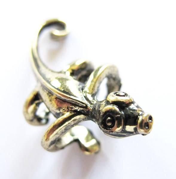 Orecchini pendenti & Orecchini a lobo: Ohrschmuck Ohrring Gecko, messingfarben – Nuovo (secondo la descrizione) da Schwanden GL venduto da UHRKNALL 2