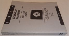 1987 Werkstatthandbuch DODGE PLYMOUTH RAM VAN CARAVAN FWD