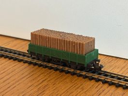 e1796: Flachwagen mit Ladung (Spur N)