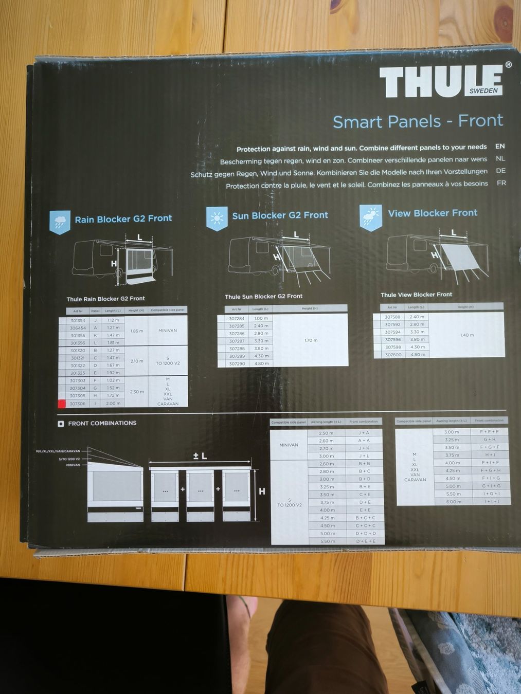 Thule Markisen: Thule Smart Panels Rain Blocker G2 Front 2m x 2.3m – Neu und originalverpackt aus Frauenfeld von  1