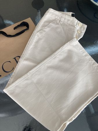 J.Crew Damenhose, Gr. 34, Beige, Leinen/Baumwolle, top!
