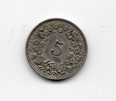 (1189) Schweiz, 5 Rappen 1889, vz