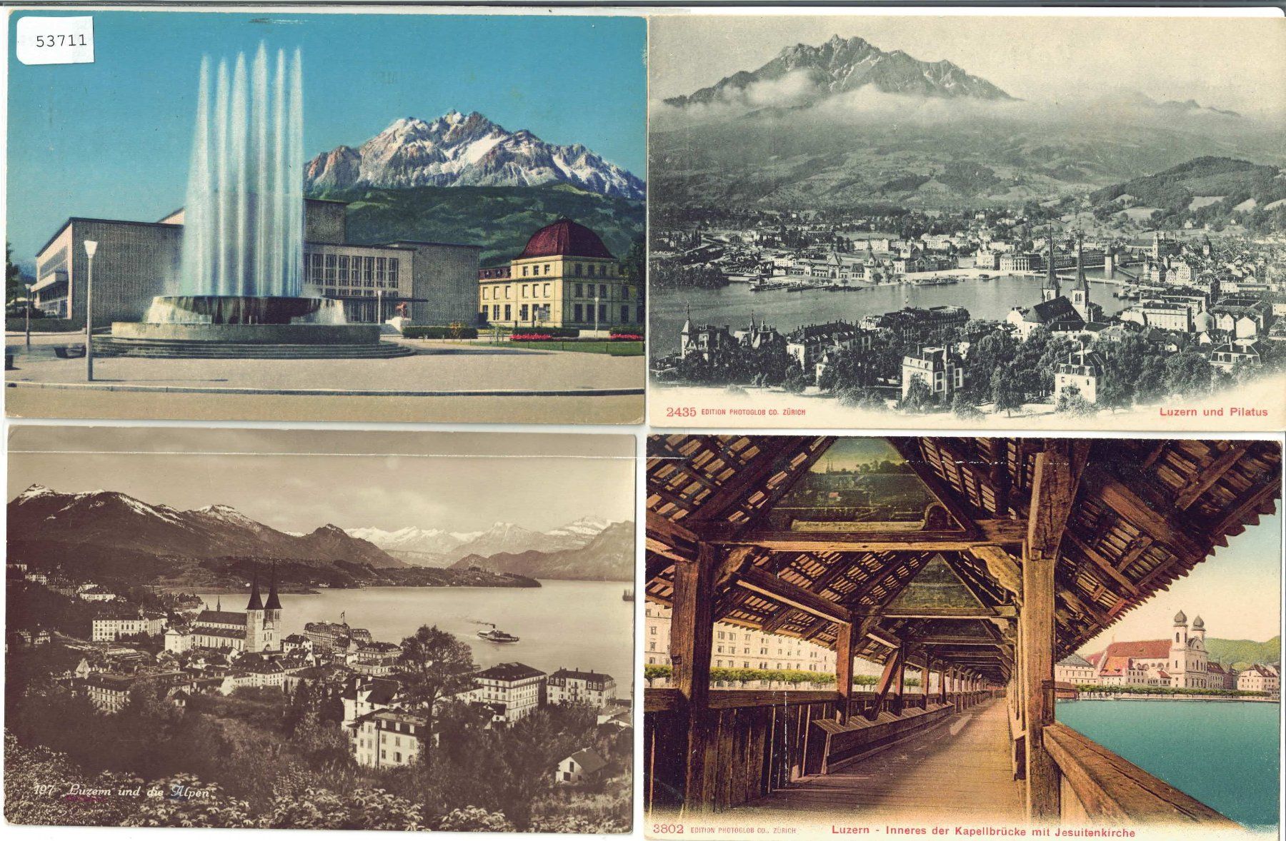 Cartoline postali: 4 AK - Luzern – Usato da Ettingen venduto da Kartenplanet