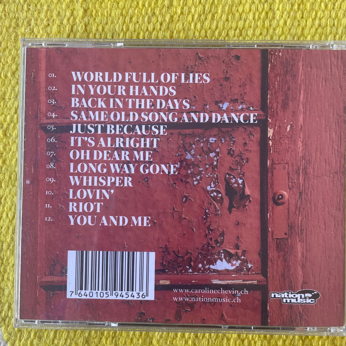 CD: CAROLINE CHEVIN-BACK IN THE DAYS – Usato da Rorschacherberg venduto da CD-Roli 1