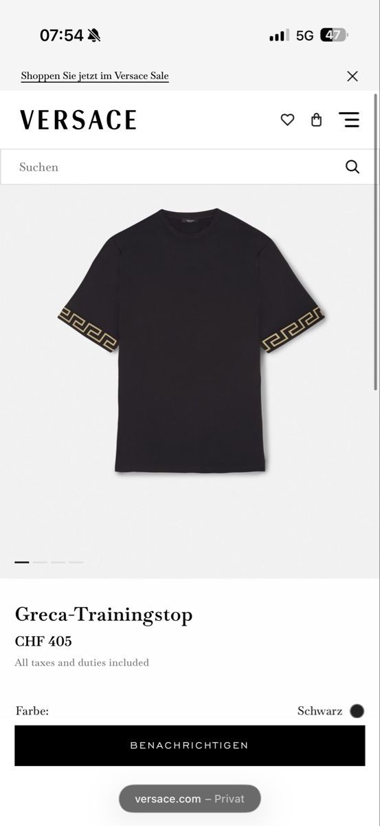 Versace T-shirt: Versace Greca Shirt NEU GR.52 100% Echt – Nuovo e nell'imballaggio originale da Aarburg venduto da kor_zmw5 1