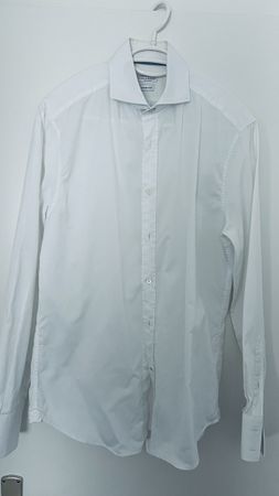 Hemd Brunello Cucinelli weiss Slim Fit Langarm</div>