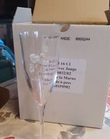Flûtes à champagne Décor PJ avec Jauge - Lot de 6 pièces