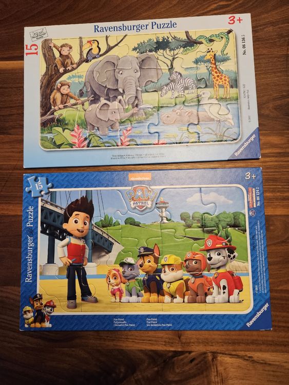 2 Ravensburger Puzzle Paw Patrol / Safari 15 Teile ab 3+ | Kaufen auf ...