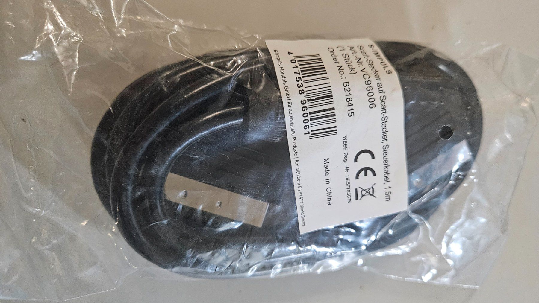 Cavi: Neues 1.5 Meter SCART Kabel – Nuovo e nell'imballaggio originale da Intragna venduto da Digger3