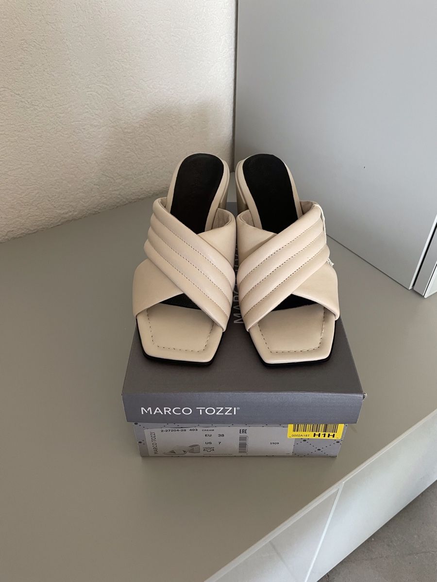 Damenschuhe: Mules en cuir Marco Tozzi neuves, taille 38 – Neu und originalverpackt aus Vuadens von Nina11 6