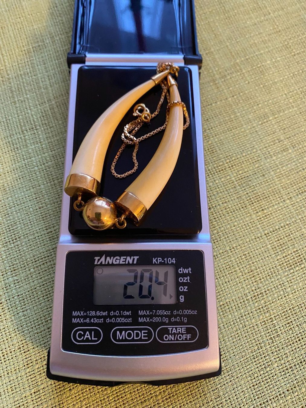 Catenine: Kette Gold und Horn 70er – Usato da Küsnacht ZH venduto da sabinamari 5