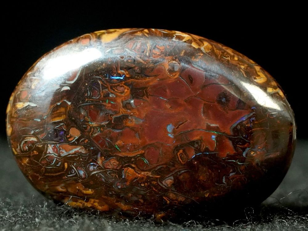 Opale Boulder (Boulder Opal) Cristal Cores Flashy Matrix - 3,67 Carats - Naturel - Australie - Neuf Avec étiquettes