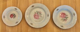 Tellerset, 3 Porzellan Teller Lorenz Hutschenreuther