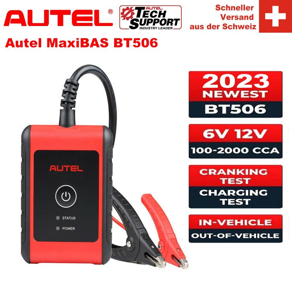 Autel Tutti gli attrezzi: Autel MaxiBAS BT506 6V/12V Elektrische System Analyse-Tool – Nuovo e nell'imballaggio originale da Malans GR venduto da BUYBEST-Schweiz
